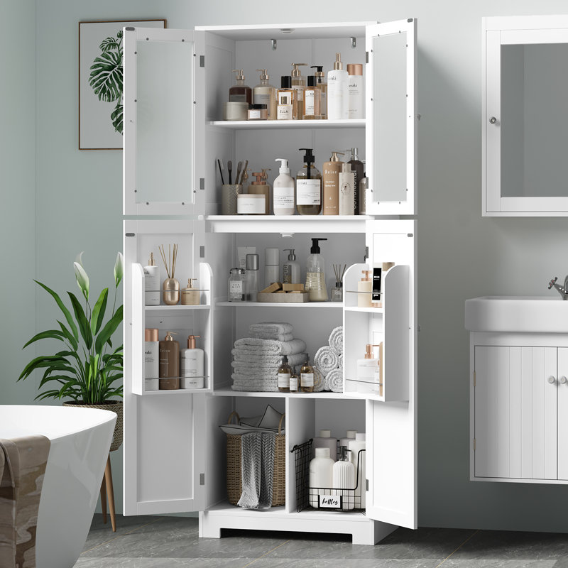 Rhodell Freestanding Linen Cabinet